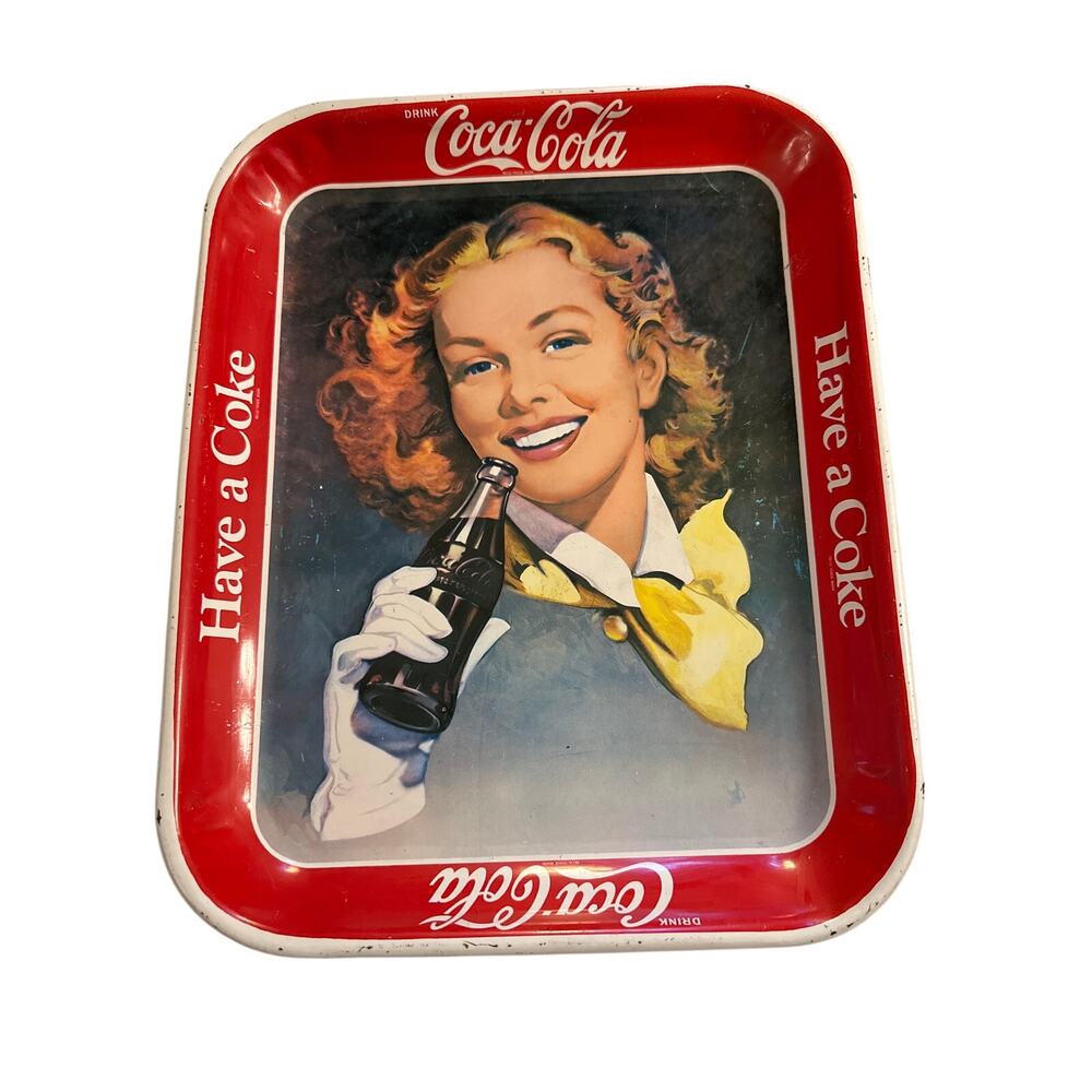 Vintage 1950s Have A Coke Coca-Cola Serving Tray Metal Advertising Collectible